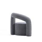 Manhattan Comfort Darian 32.68" Modern Boucle Upholstered Accent Chair - Grey - 2 Pack-Inner Seat Depth: 22.24 in. Seat Height: 16.34 in. Inner Seat Width: 21.46 in