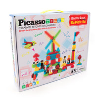 Picasso Tiles Hedgehog Building Blocks - 116-Piece Set-Hedgehog shape building blocks foster hand-eye coordination and problem-solving skills for toddlers, boys, and girls of all ages including preschool, group activity, classroom teamwork, and kindergarten