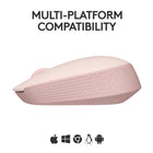 Logitech M170 Wireless Mouse for PC, Mac, Laptop, 2.4 GHz with USB Mini Receiver - Rose-Reliable 2.4 GHz Wireless Mouse: Reliable, the long-range computer mouse works up to 33 ft /10 m  away from your computer
