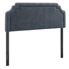 Modway Magnolia Upholstered Fabric King Size Headboard - Slate Blue-Woven Slub Weave Fabric Upholstery
