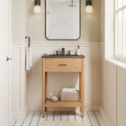 Modway Zaire 24" Bathroom Vanity - Natural/Black-Metal Handle Pull