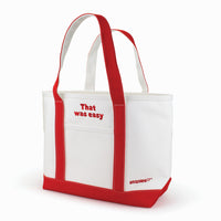 Staples Tote Bag - That was Easy-Exterior drop-in pockets for small essentials