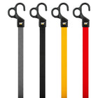 CAT 12-Piece Flat Bungee Straps with Safety Hooks & Storage Bag-Strong and Safe Hooks for Easy Use: The flat bungee straps come with plastic-coated steel hooks to keep your straps firmly in place without slipping or scratching surfaces. The finger hook design ensures a firm grip for safe tightening