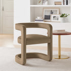 Modway Winslow Barrel Performance Velvet Dining Chair - Taupe -Performance Velvet Fabric