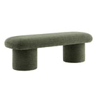 Modway Orla Chenille Upholstered Bench - Sage-Dense Foam Seat