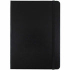JAM Paper Hardcover Medium Journal Notebook with Elastic - 100 Lined Sheets - 5" x 7" - Black-Colour: Black | Be stylish and organized with a colourful note book.