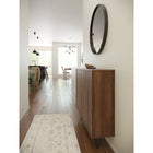 Nexera Slim 2-Door Storage Accent Cabinet - Floating And Wall Mount Bar - Walnut-7