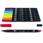 Tombow Dual Brush Pen, Bright, 10/Pack-Odor-less & Non-bleed Water-based Ink