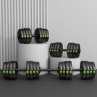 Soozier Adjustable Barbell & Dumbbells Set with Non-slip Handles - 66 lb-Plastic coating reduces noise and floor damage 