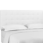 Modway Paisley Tufted Upholstered Faux Leather King and California King Headboard - White-Fiberboard and Plywood Frame