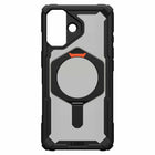 UAG Plasma XTE Compatible with MagSafe Rugged Case for iPhone 17 - Black/Pop Orange-Integrated Kickstand