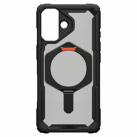 UAG Plasma XTE Compatible with MagSafe Rugged Case for iPhone 17 - Black/Pop Orange-Integrated Kickstand