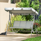 Outsunny 3-Seater Patio Swing - Light Grey-Low maintenance and removable cover for washing  
