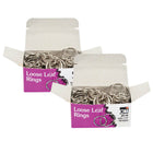 Charles Leonard Loose Leaf Book Rings - 1-1/2" Diameter - 2 Packs of 100-Organize and bind all your papers with these versatile rings