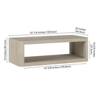 Hudson&Canal Kellan 47"W Rectangular Coffee Table - Alder White-9