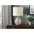 Monarch Specialties 17" H Contemporary Table Lamp - Ivory Resin / Ivory / Cream Shade-The elegant ivory fabric shade diffuses light beautifully, creating an inviting ambiance that brightens up any end or side table, nightstand, or console table