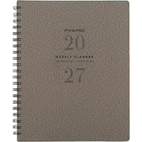 AT-A-GLANCE 2027 Signature Weekly/Monthly Planner - 11" H x 8-3/8" W - Grey - Bilingual-13 months: January 2027 - January 2028