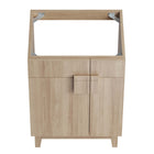 Modway Miles 24" Bathroom Vanity Cabinet - Oak-Tapered Rubberwood Legs