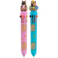 Merangue Capybara Coloured Pens - Set of 10-10-Colour Multi-ink pen