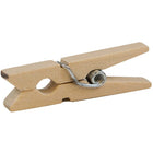 JAM Paper Wood Clip Clothes Pins - Medium - 1 1/8" - Natural Brown - 50 Pack-Size: Medium (1.125 inches)