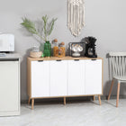 HOMCOM Modern 47.2" L Sideboard Buffet Cabinet - Natural Wood-Fits dining room, kitchen, living room, or other limited spaces needing a bit more storage