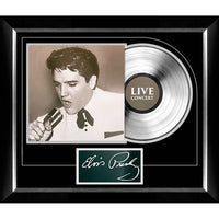 Elvis Presley Concert Cover with Silver Vinyl - Framed Print - 28" x 24"-Premium music memorabilia
