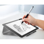 Mount-It! Ergonomic Tilted Laptop Riser - Silver-Tilted position of the laptop will help reduce glare and eye strain