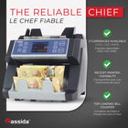 Cassida 6600 Business-Grade Bill Counter with ValuCount and UV Detection  (6600UV)-Up to 1,400 bills per minute