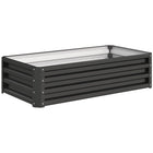 Outsunny Raised Garden Bed - 475" L x 23.5" W x 12" H - Grey-The great and easy way to grow your own garden at home 