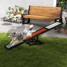 PawHut Wooden Dog Seesaw Pet Agility Equipment - Black-High traction anti-slip sand grain asphalt felt surface for a secure footing 