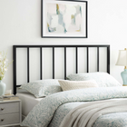 Modway Tatum Metal Twin Headboard - Black-Spindle Detail