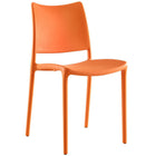 Modway Hipster Dining Side Chair - Orange - 4 Pack-Non-marking plastic foot glides