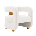 Manhattan Comfort Amirah 28.94" Modern Velvet Upholstered Accent Chair - White-10