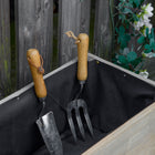 Outsunny Raised Garden Bed - 385" L x 12" W x 9" H - Light Grey-Made with solid fir wood for durability and stability 