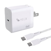 Helix USB-C + USB-A Wall Charger with Cable - 40W - White-40 Watt