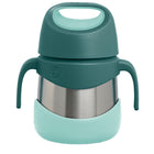 b.box - Insulated Food Jar - 335ml - Emerald Forest-Kid-friendly design with easy-grip handles, spork tucked in, and removable parts for growing independence
