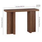 Hudson&Canal Dimitra 42"W Console Table - Satin Walnut-9