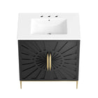 Modway Awaken 30" Bathroom Vanity - White/Black-Assembly Required
