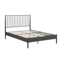 Modway Adair Spindle Metal Full Platform Bed - Charcoal-Full Size Platform Bed Frame