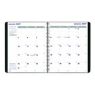 Blueline 2026-2027 Monthly Planner - 10-3/4" x 8-1/2" - Black - Bilingual-One month per spread, one block per day