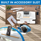 Mount-It! Standing Desk Converter with 38" Desk Top - White-Smooth height adjustment using a gas spring between 5.9 in. and 16.9 in.