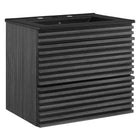 Modway Render 24" Wall-Mount Bathroom Vanity - Charcoal/Black-Fixtures Not Included