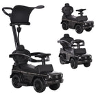 Aosom Mercedes-Benz G350 Toddler Sliding Car - Black-3-in-1 design of a Foot-to-Floor walker, a slider and push-along Ride-On 