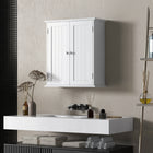 HOMCOM Medicine Cabinet with Adjustable Shelf and 2 Doors - White-3-tier for your beauty products and daily hygiene items