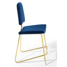 Modway Ponder Performance Velvet Counter Stool - Navy-Vintage Glamour Style