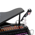 Qaba Mini Toddler 37-Key Piano Toy with Microphone, Stool, Lights - Black-3 pre-programmed guide modes and play-by-colour feature 