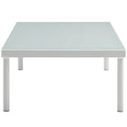 Modway Harmony Outdoor Patio Aluminum Coffee Table - White-Powder-Coated Aluminum Frame