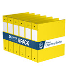 Davis Group Premium Economy Binder - Round Ring - 2" - Yellow - 6 Pack-3 Ring Binder