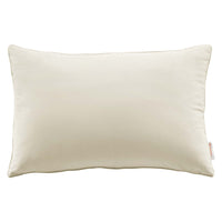 Modway Enhance 24" Lumbar Performance Velvet Throw Pillow - Ivory-Lumbar Accent Throw Pillow