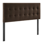 Modway Lily Stain-Resistant Performance Velvet Queen Size Headboard - Chocolate Brown-Stain-Resistant Performance Velvet Upholstery